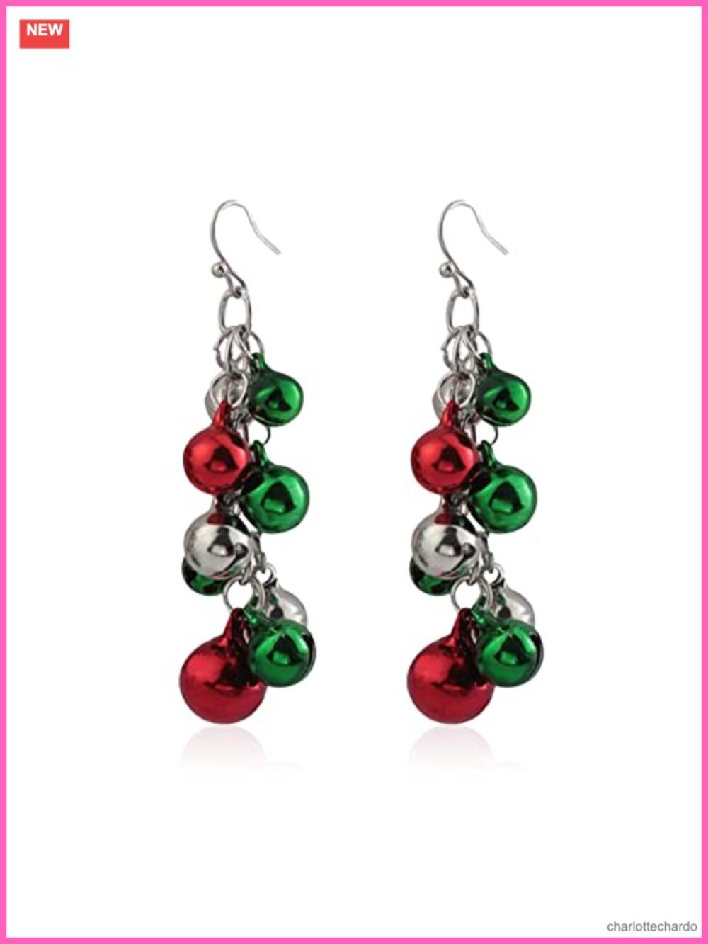 Christmas Dangle Earrings Zinc Alloy Acrylic Holiday Party Jewelry